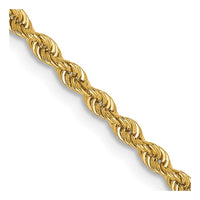 14k Yellow Gold Leslie's 14K 2mm Solid Regular Rope Chain