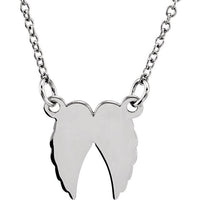Sterling Silver Angel Wings 16-18" Necklace