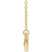 14K Yellow Amethyst Heart 16" Necklace 2