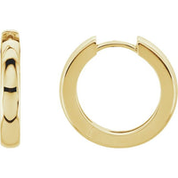 14K Yellow Gold 17.5 mm Hinged Huggie Hoop Earrings