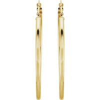 14K Yellow Gold 40 mm Hoop Earrings