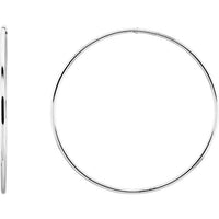 Sterling Silver 60 mm Endless Hoop Tube Earrings 1
