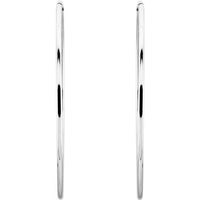 Sterling Silver 60 mm Endless Hoop Tube Earrings 2