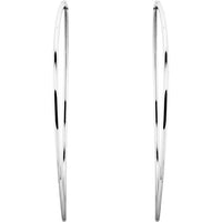 Sterling Silver 75 mm Endless Hoop Tube Earrings 2