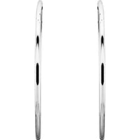 Sterling Silver 45 mm Endless Hoop Tube Earrings 2
