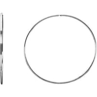 Sterling Silver 65 mm Endless Hoop Tube Earrings 1