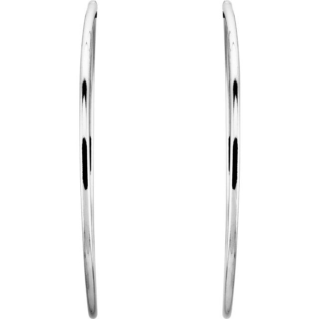Sterling Silver 53 mm Endless Hoop Tube Earrings 2