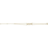 14K Yellow 1/4 CTW Diamond Hope 5-7" Bracelet 2