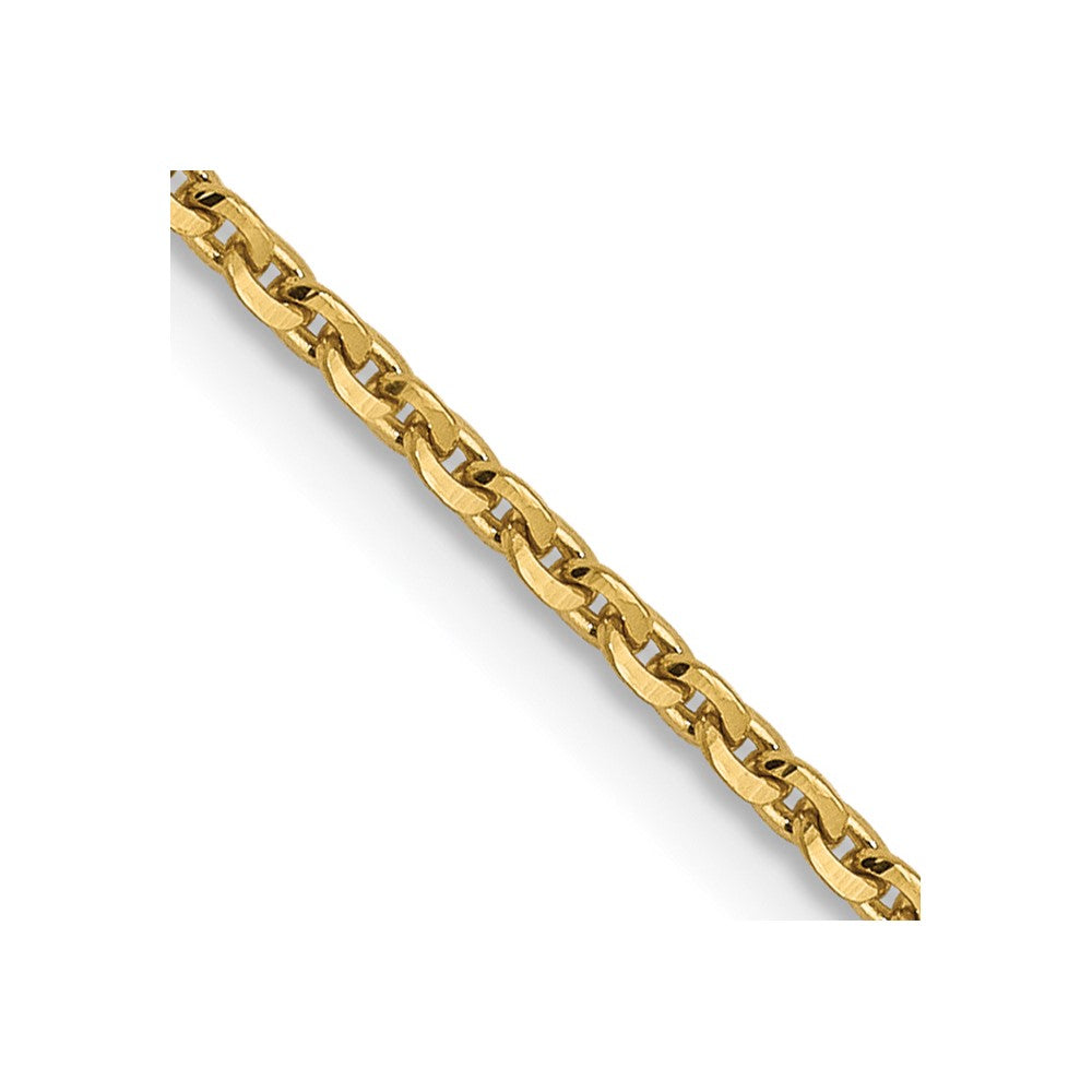 14K 1.40mm D/C Oval Link Chain