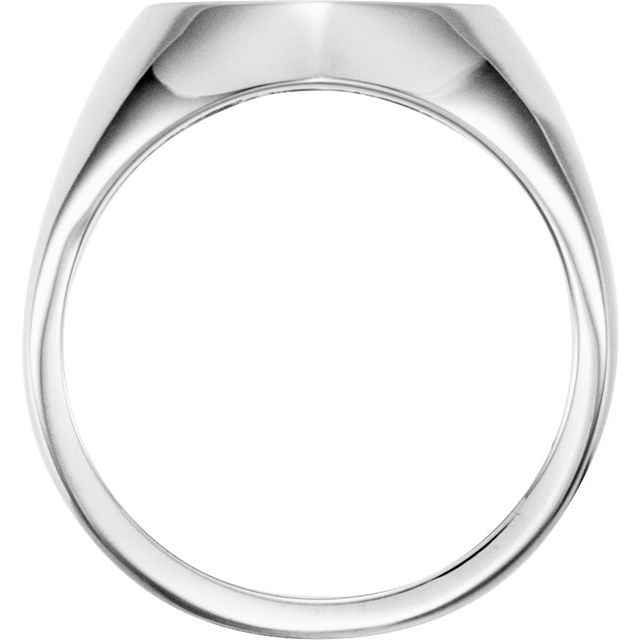 Sterling Silver 12x12 mm Heart Signet Ring 2