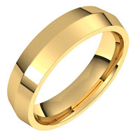 18K Yellow Gold 5 mm Knife Edge Comfort Fit Wedding Band 1