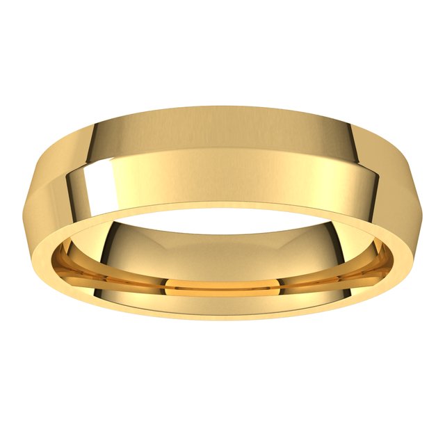 18K Yellow Gold 5 mm Knife Edge Comfort Fit Wedding Band 3
