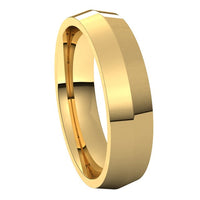 14K Yellow Gold 5 mm Knife Edge Comfort Fit Wedding Band 6