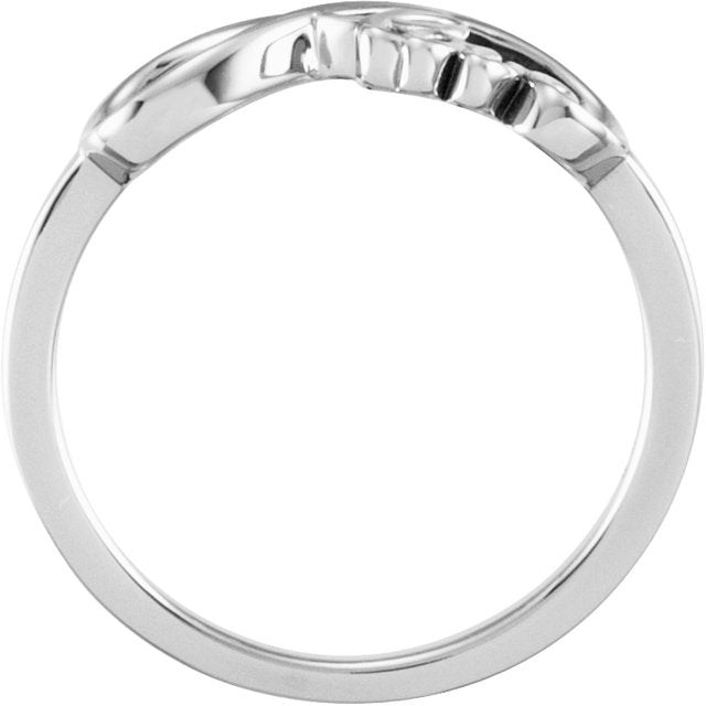 14K White Love Infinity-Inspired Ring 2