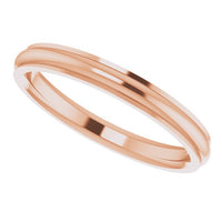 14K Rose Gold 2.5 mm Half Round Edge Comfort Fit Wedding Band 5