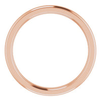 14K Rose Gold 2.5 mm Half Round Edge Comfort Fit Wedding Band 2