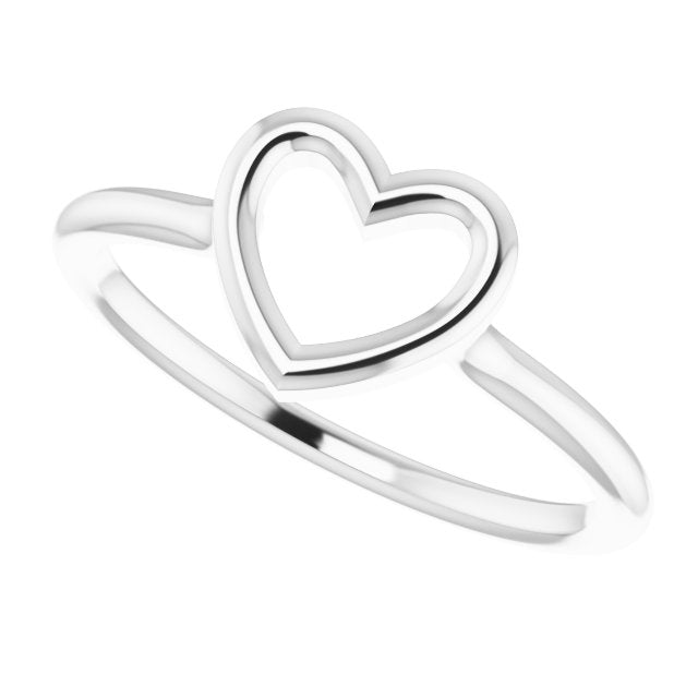 Sterling Silver Heart Ring 5
