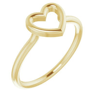 14K Yellow Heart Ring 1