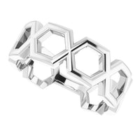 Sterling Silver Geometric Ring 5