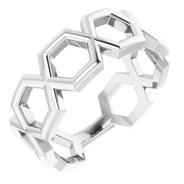 Sterling Silver Geometric Ring 1