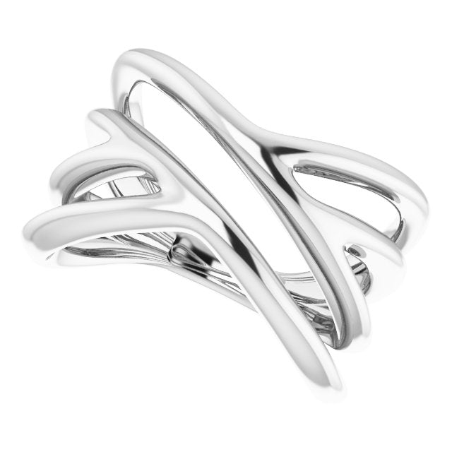 Sterling Silver Negative Space Ring 5