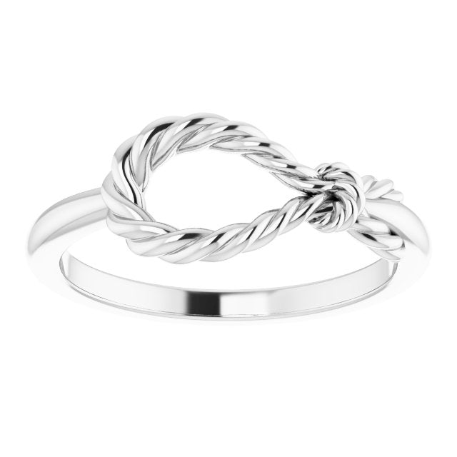 Sterling Silver Rope Knot Ring 3