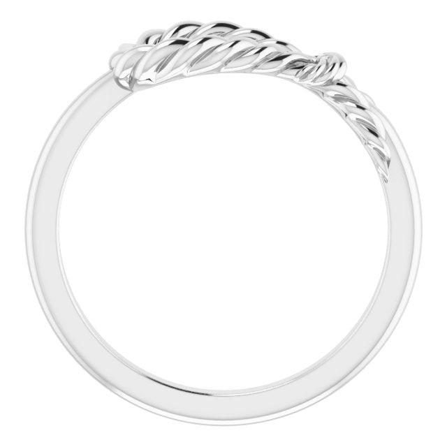 Sterling Silver Rope Knot Ring 2