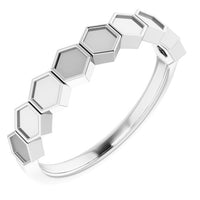 Sterling Silver Stackable Geometric Ring 1