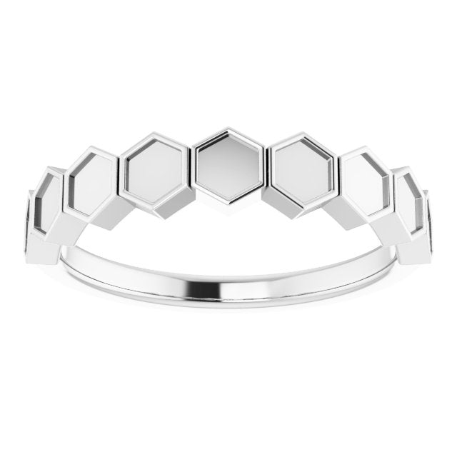 Sterling Silver Stackable Geometric Ring 3