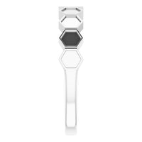 Sterling Silver Stackable Geometric Ring 4