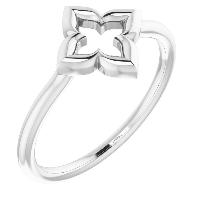 Sterling Silver Clover Ring 1