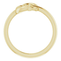 14K Yellow Heart Cross Ring 2
