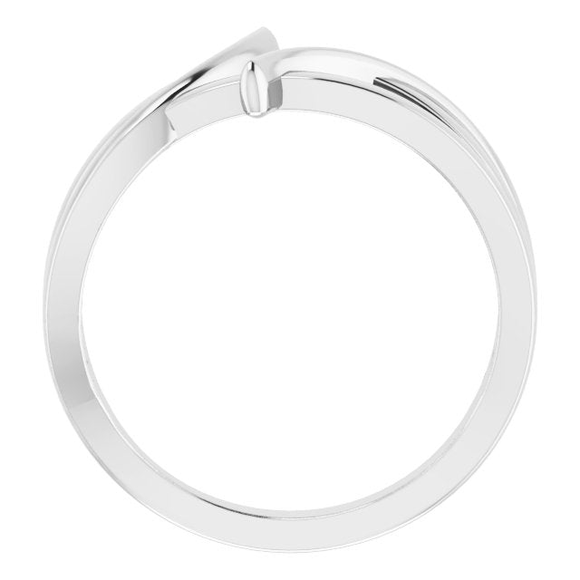 Sterling Silver 12.4 mm Freeform Bypass Ring 2