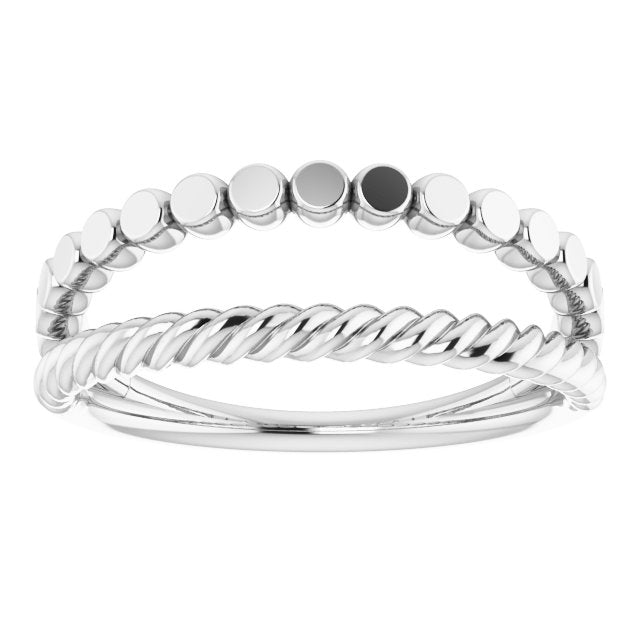 Sterling Silver Stackable Negative Space Ring 3