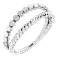 Sterling Silver Stackable Negative Space Ring 1