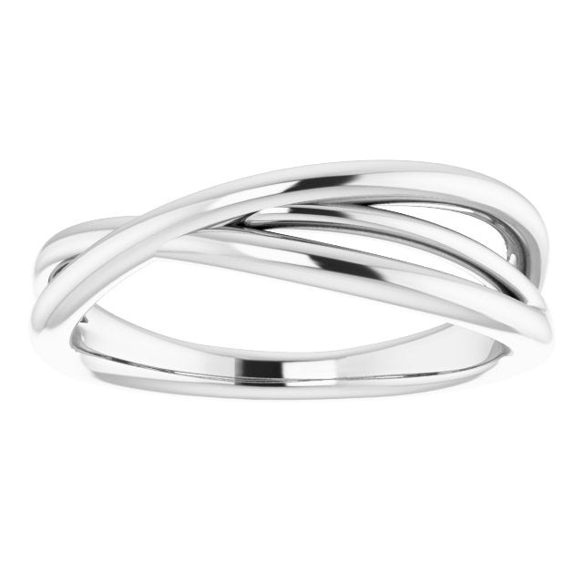 Sterling Silver Criss-Cross Ring 3
