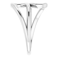 Sterling Silver Loop Bypass Ring 4