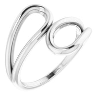 Sterling Silver Loop Bypass Ring 1