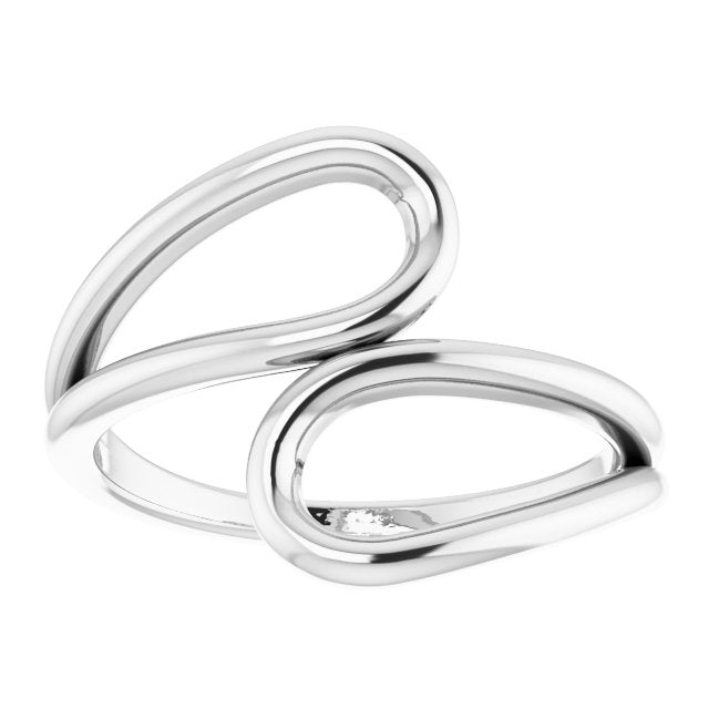 Sterling Silver Loop Bypass Ring 3
