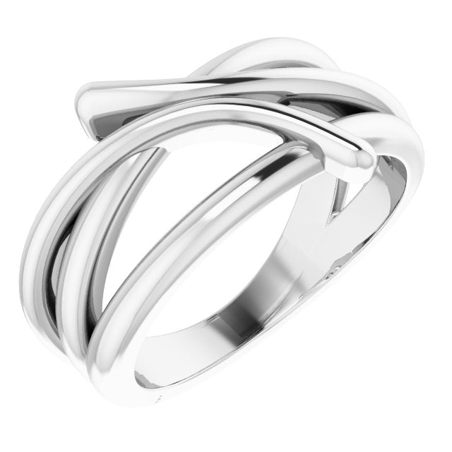Sterling Silver Bypass Freeform Ring 1