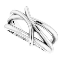 Sterling Silver Bypass Freeform Ring 5