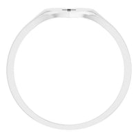14K White Heart & Cross Ring Size 5 2