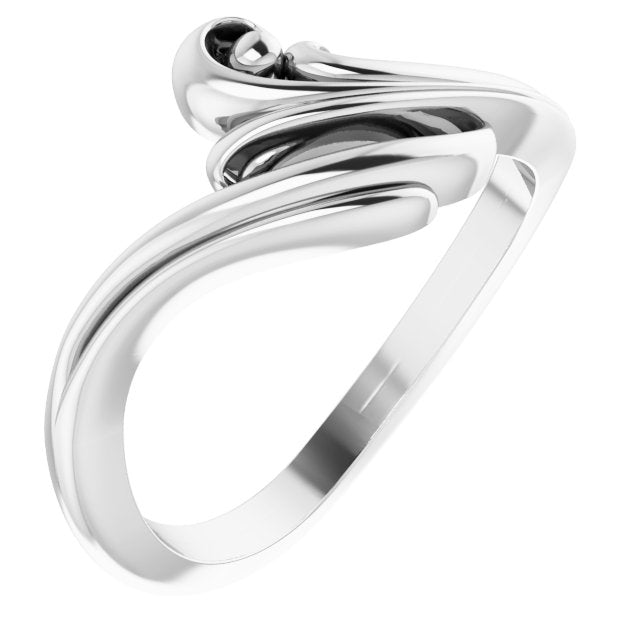 Sterling Silver Freeform Bypass Ring 1