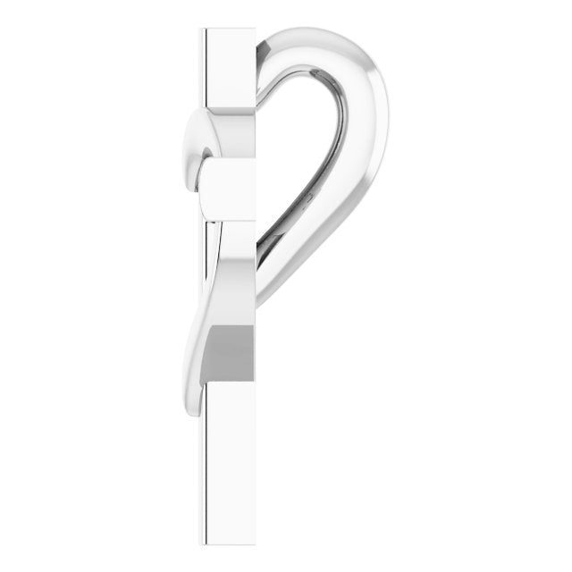 Sterling Silver Youth Cross with Heart Pendant 3
