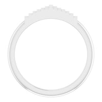 Platinum Geometric Stackable Ring 2
