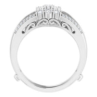 14K White 1/3 CTW Natural Diamond Ring Guard