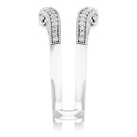 14K White 1/4 CTW Natural Diamond Ring Guard
