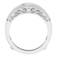 14K White 1/4 CTW Natural Diamond Ring Guard