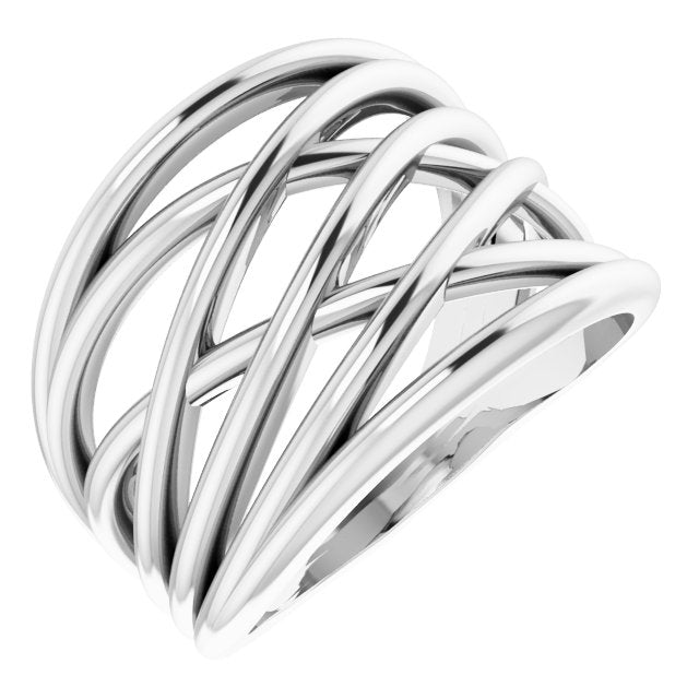 Sterling Silver Criss-Cross Ring 1