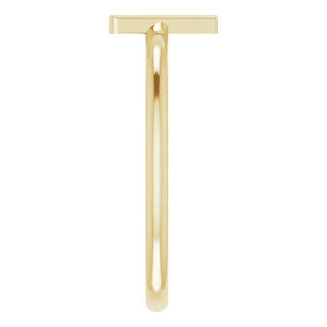14K Yellow Initial A Ring 4